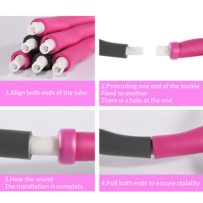 Instructions for assembling pink and black tubes