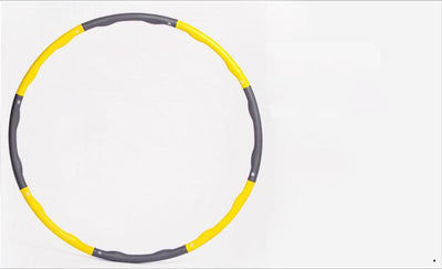 Yellow and black hula hoop on a white background