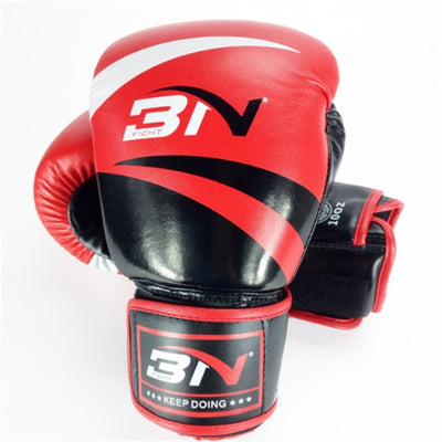 Red and black boxing gloves with '3N' branding