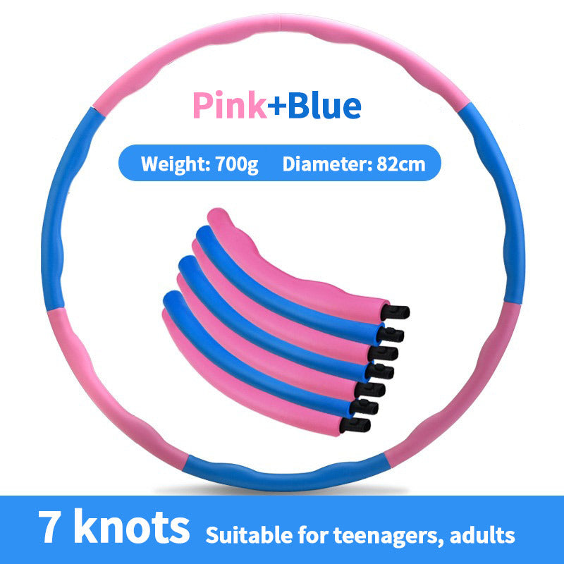 Pink and blue hula hoop with additional hoops below, labeled 'Pink+Blue'.