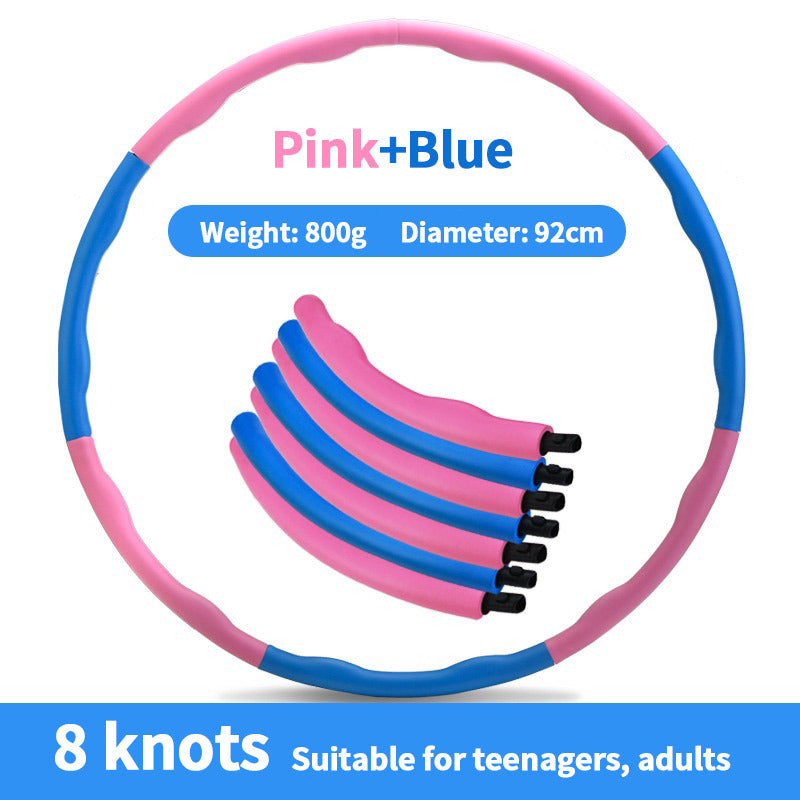 Pink and blue hula hoop with additional hoops below, labeled 'Pink+Blue'.