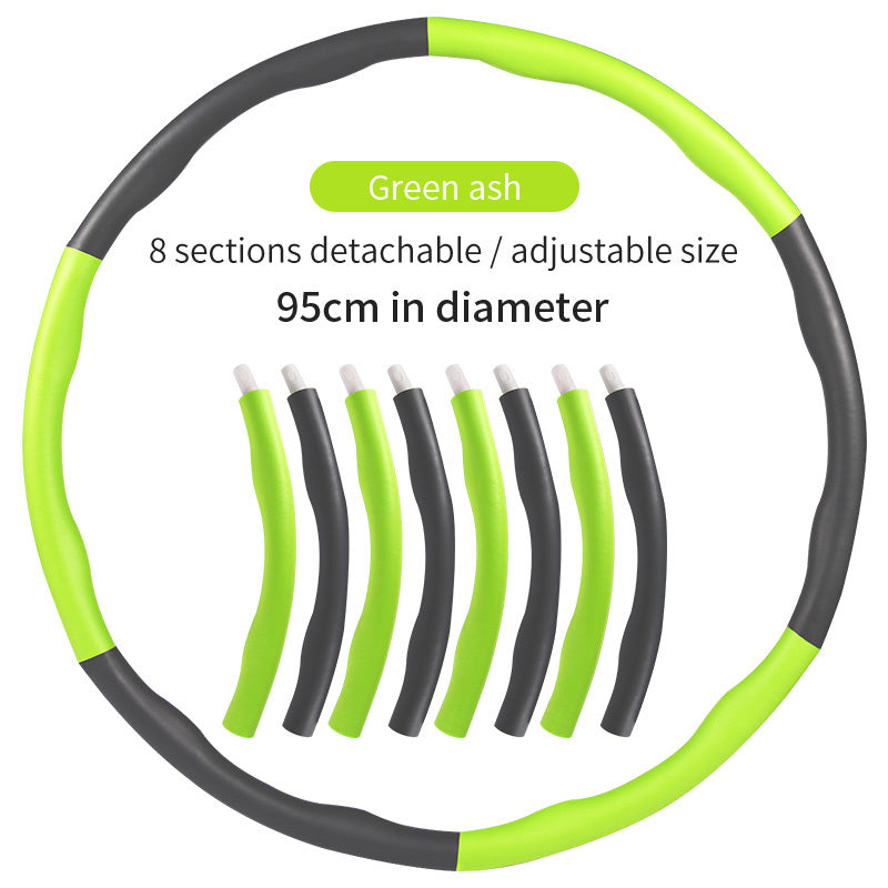 Green and black detachable hose with text 